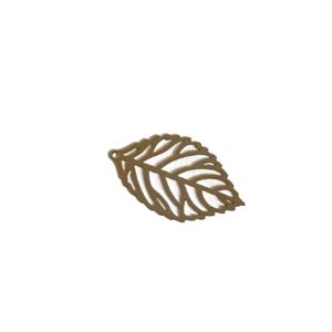 Filigraan hanger, blaadje 24x14mm, DQ Goud