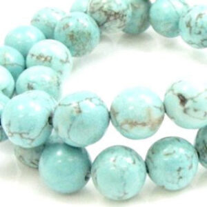 Howlite Turquoise natuursteen, 10mm