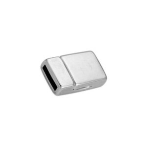 Magneetsluiting voor 10mm breed leer, DQ Antiek zilver