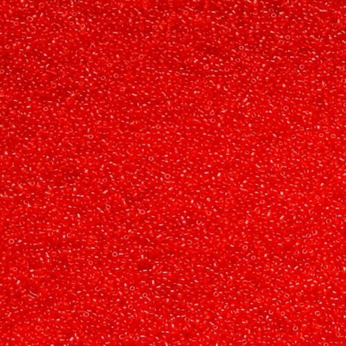 rocailles rood transparant 2mm