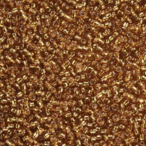 Rocailles, goud transparant, 3mm