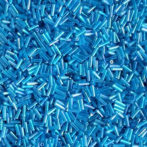 Glasstaafjes (buggles), blauw, 5mm