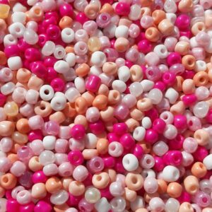 Rocailles, roze kleurmix, 4mm