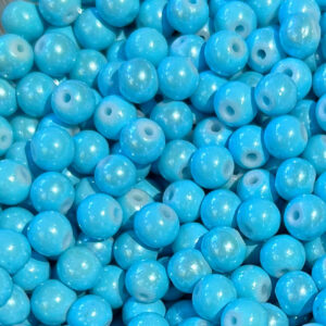 glaskraal 6mm aquablauw