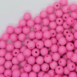 Acryl kralen, opaque, roze, 8mm