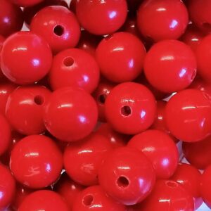 Acryl kralen, rood, 10mm