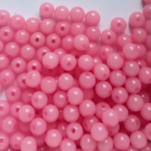 Acryl kralen, semi opaque, babyroze, 8mm