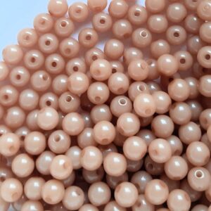 Acryl kralen, semi opaque, beige, 8mm