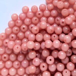 Acryl kralen, semi opaque, vintage roze, 8mm