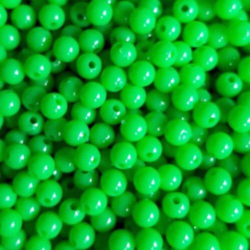 Acryl kralen, groen, opaque, 6mm