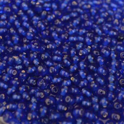 Glaskraal rond 4 mm, Donkerblauw