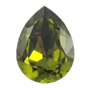 SQ Druppel 4320 Olivine 14x10mm