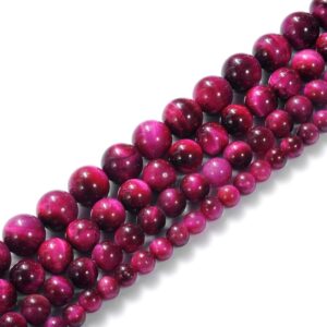 Tiger Eye Fuchsia, 6 mm