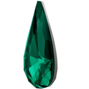 Swarovski Pear Fancy Stone 4328, Emerald, 10x5mm