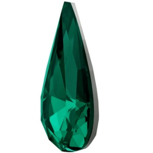 Swarovski Pear Fancy Stone 4328, Emerald, 10x5mm