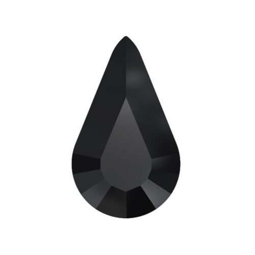 Swarovski Pear Fancy Stone 4328, Jet (Unfoiled), 10x5mm