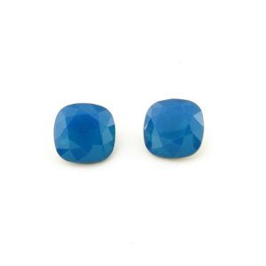 Swarovski Square 4470, Caribbean Blue Opal, 12x12mm