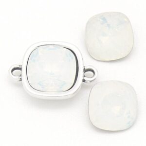 Swarovski Square 4470, White Opal, 12x12mm