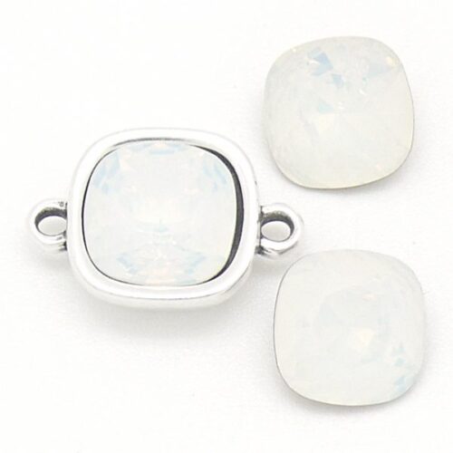 Swarovski Square 4470, White Opal, 12x12mm