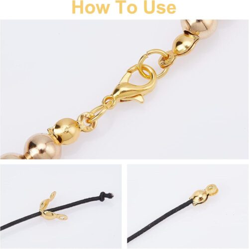 Kalotjes, dubbel oog, gold plated - Afbeelding 2