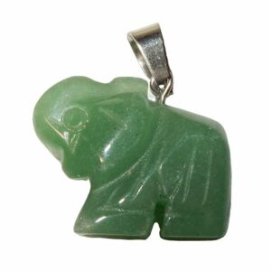 Aventurijn Groen Hanger Olifant, 23 mm