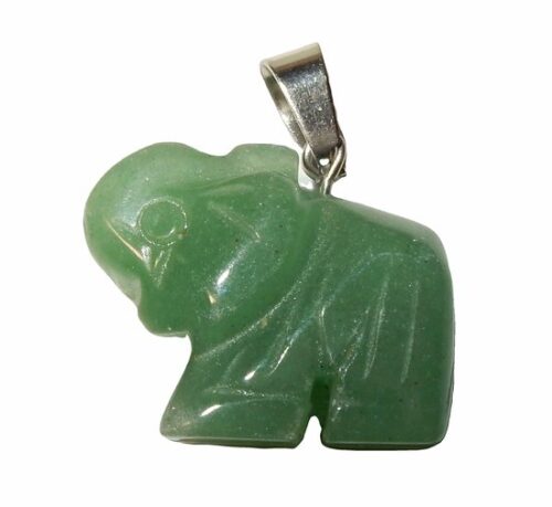 Aventurijn Groen Hanger Olifant, 23 mm