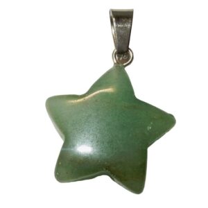Aventurijn Groen Hanger Ster, 20 mm