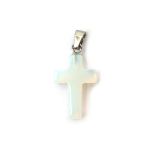 Opalite Hanger Kruis, 25x18mm
