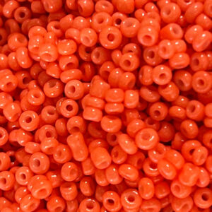 Rocailles, deep neon orange, 2mm