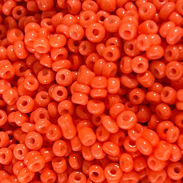 Rocailles, deep neon orange, 2mm