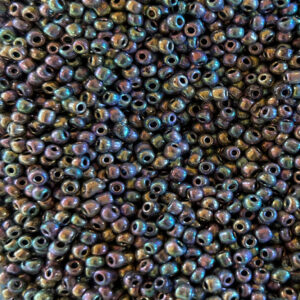 Rocailles, metallic multicolor shine, 3mm