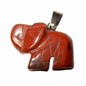 Rode Jasper Hanger Olifant, 23 mm