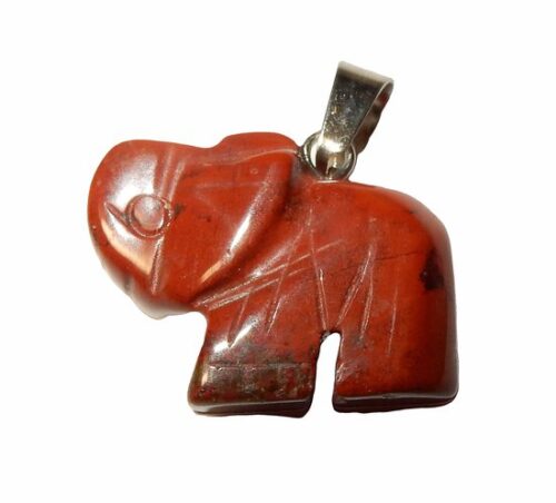 Rode Jasper Hanger Olifant, 23 mm