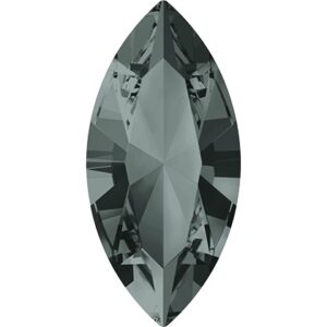 Swarovski Navette 4228, Black Diamond, 4x8mm