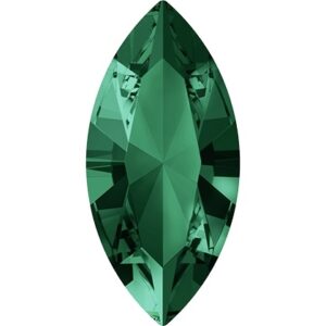 Swarovski Navette 4228, Emerald, 4x8mm
