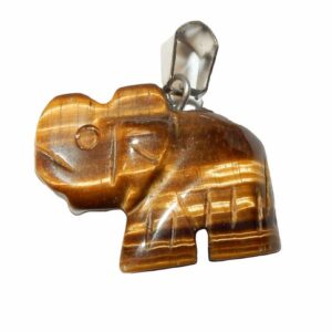 Tiger Eye Hanger Olifant, 23 mm