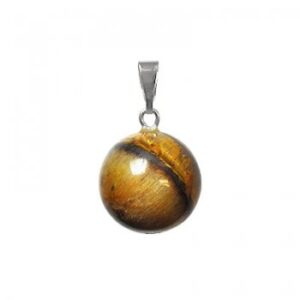 Tiger Eye Hanger Rond, 14 mm